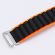 Pasek Nylonowy do Apple Watch 1/2/3/4/5/6/7/8/9/10/11/SE Ultra 1/2/3 42/44/45/46/49mm, Pomarańczowy / Czarny