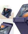 Etui do Motorola Razr 60 Ultra, PC Case, ze szkłem i podstawką, granatowe