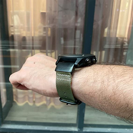 Pasek Nylonowy QuickFit 20mm do Garmin Fenix 5S/6S/7S/8 43mm, Zielony