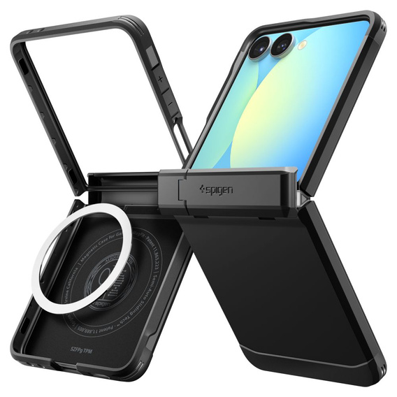 Etui Spigen do Samsung Galaxy Z Flip7 5G, Tough Armor Pro Mag, do MagSafe, czarne
