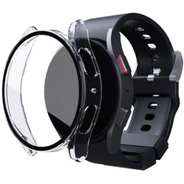 2w1 Etui + Szkło Hartowane do Samsung Galaxy Watch 5 40mm, Przezroczyste