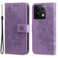 Etui z klapką do Xiaomi Redmi Note 13 Pro 5G, Mandala, fioletowe