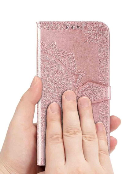 Etui z klapką do Oppo Reno 11F 5G, Mandala, różowe rose gold