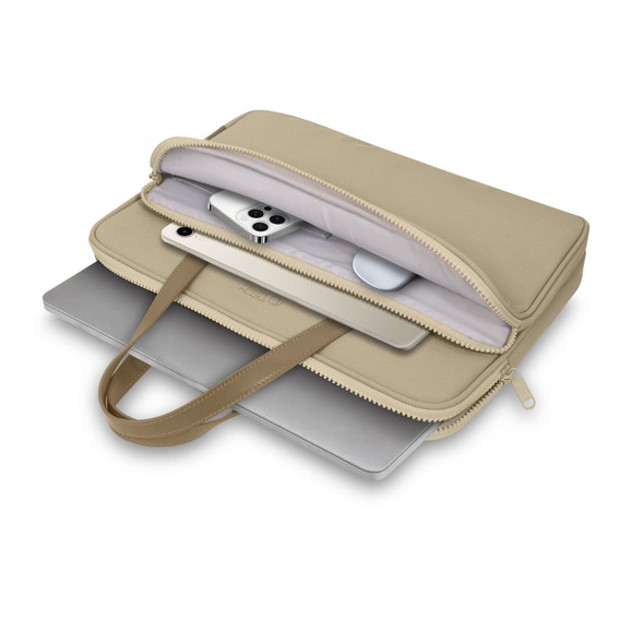 Tech-Protect Carrying Bag, Etui Torba do laptopów 13-14 cali, Beżowa