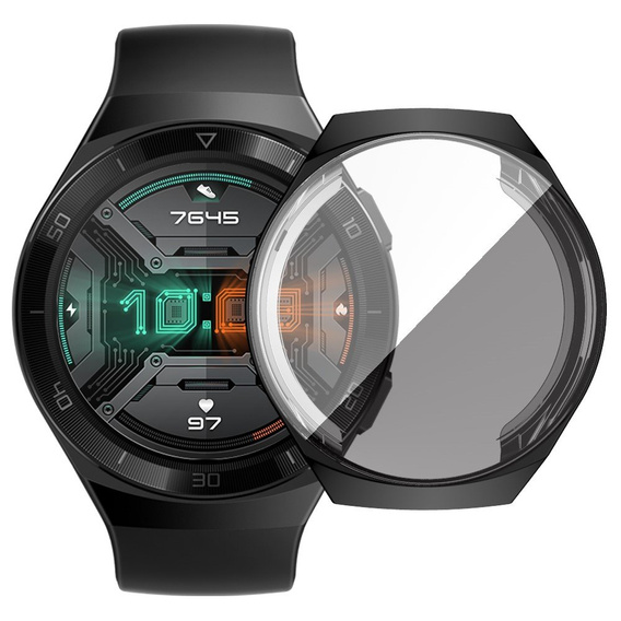2w1 Etui z osłoną na ekran do Huawei Watch GT 2E 46mm, Czarne