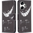 Etui z klapką do Infinix Hot 30, Wallet, Don't Touch My Phone czarne
