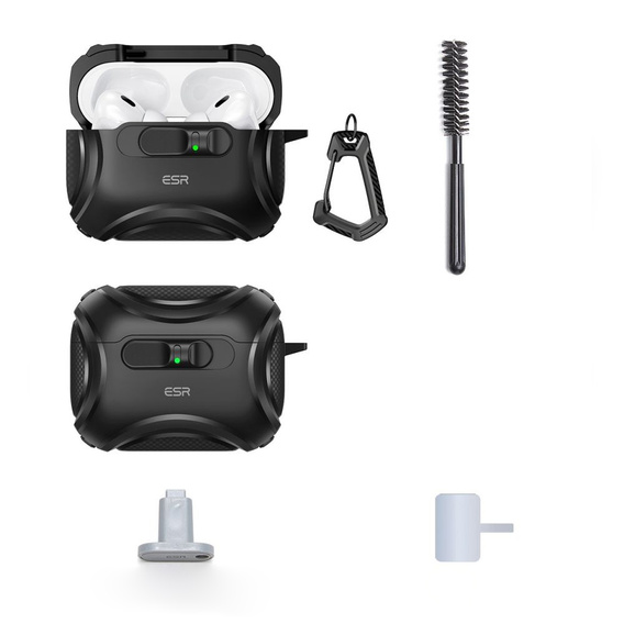 ESR Etui na słuchawki Airpods Pro 3, Cyber Flicklock Halolock MagSafe, black