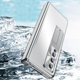Etui ze szkłem do Samsung Galaxy Z Fold 4 5G, Premium Alloy, Silver