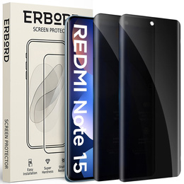 2x Szkło Prywatyzujące do Xiaomi Redmi Note 15 5G / Poco M8 5G, ERBORD Anti-Spy Hartowane