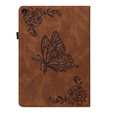 Etui do Lenovo Tab M10 Plus 10.6 Gen 3 TB-125F TB-128F, Wallet Pen Slot, butterflies, brązowe