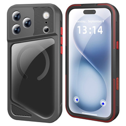 Etui Wodoodporne IP68 do iPhone 17 Pro Max, SHELLBOX GTM MagSafe, czarne