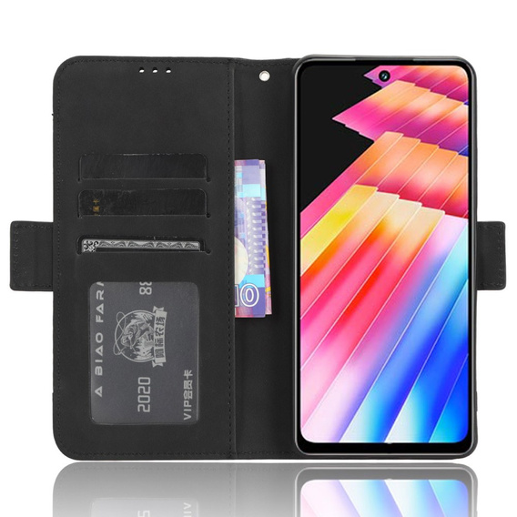 Etui z klapką do Infinix Hot 30, Card Slot, czarne