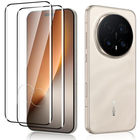 2x Szkło Hartowane do Honor Magic 8 Pro, ERBORD 3D pełne, szybka na cały ekran
