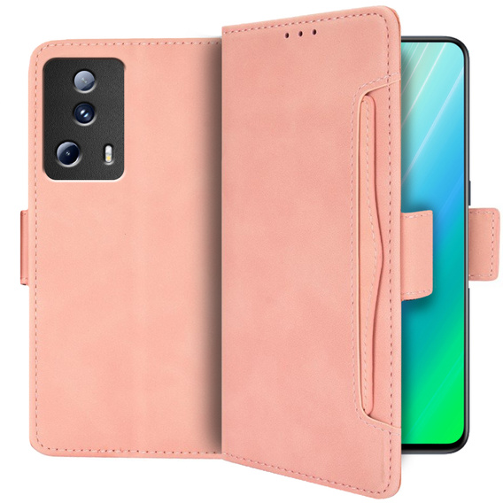 Etui z klapką do Xiaomi 13 Lite, Card Slot, różowe