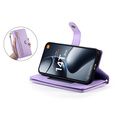 Etui z klapką do Xiaomi 14T Pro, Wallet Zipper Pocket, fioletowe