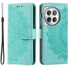 Etui z klapką do OnePlus 12 5G, Mandala, zielone
