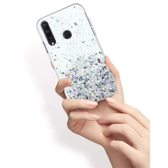 Etui do Huawei Y6P, Glittery, przezroczyste