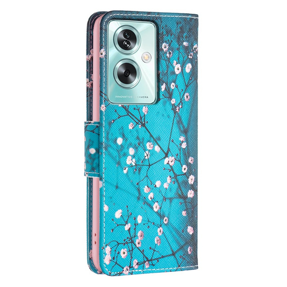 Etui z klapką do Oppo A79 5G, Wallet, Sakura niebieskie