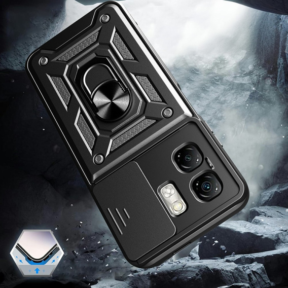 Etui pancerne do Infinix Hot 50i 4G, CamShield Slide, czarne