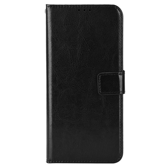 Etui z klapką do Xiaomi Redmi A1 4G / A2 4G, Crazy Horse Wallet, czarne