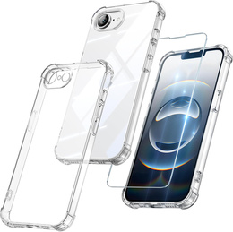 Etui do iPhone 16E, Erbord Dropproof, przezroczyste + Szkło