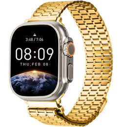 Stalowa Bransoleta do Apple Watch 1/2/3/4/5/6/7/8/9/10/11/SE Ultra 1/2/3 42/44/45/46/49mm, Złota