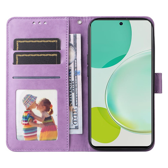 Etui do Huawei Nova 11i, Kwiaty, fioletowe