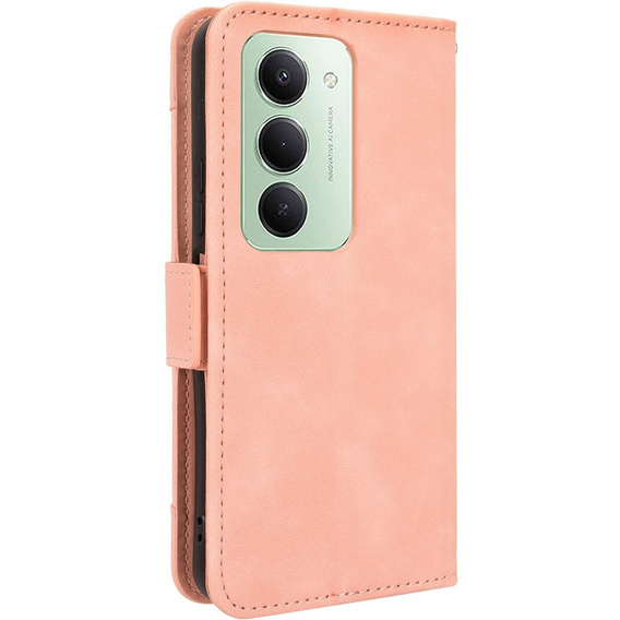 Etui z klapką do Xiaomi Redmi 15 5G / 4G, Card Slot, różowe