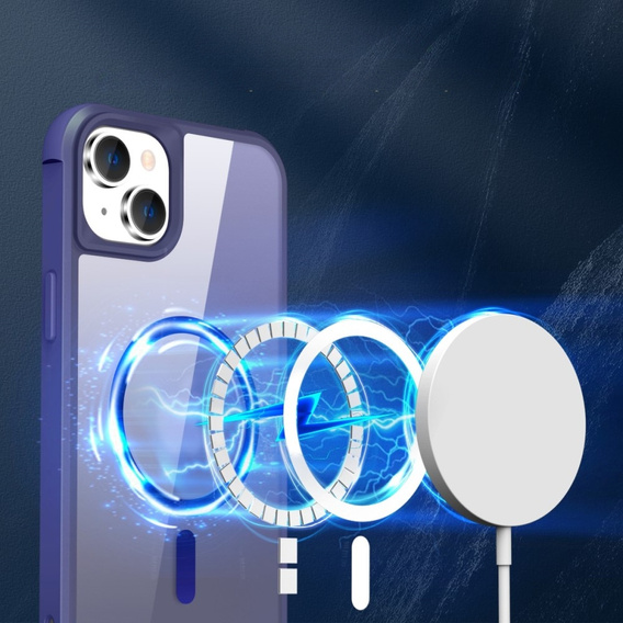 Etui Magnetyczne do Magsafe do iPhone 15, niebieskie