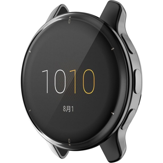 2w1 Etui z Osłoną Silikonową na ekran do Garmin Venu 2 Plus, Czarne