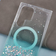 Etui do Samsung Galaxy S24 Ultra, Glittery, do MagSafe, zielone