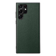 Skórzane Etui do Samsung Galaxy S23 Ultra, plecki nakładka, zielone