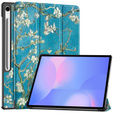 Etui z nadrukiem do Samsung Galaxy Tab S10 FE+ Plus – styl i ochrona w jednym - kwiaty moreli