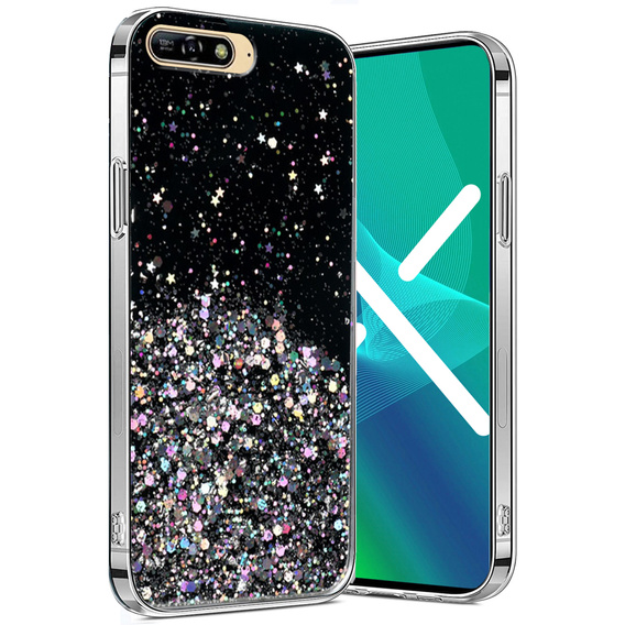 Etui do Huawei Y6 2018 / Honor 7A, Glittery, czarne