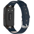 Pasek Skórzany ze skóry naturalnej do Huawei Band 6, Granatowy
