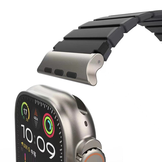 Pasek Magnetyczny do Apple Watch 1/2/3/4/5/6/7/8/9/10/11/SE Ultra 1/2/3 42/44/45/46/49mm, Czarny