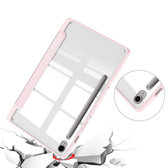 Etui do Samsung Galaxy Tab S10 FE+ Plus, Smartcase Hybrid, z miejscem na rysik, różowe