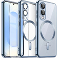 Etui do Samsung Galaxy S25 Edge, Electro MagSafe, niebieskie + Szkło na ekran