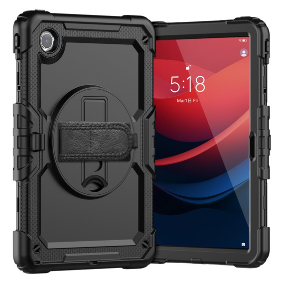 Etui pancerne do Lenovo Tab M11, ochronne 360 z miejscem na rysik, czarne