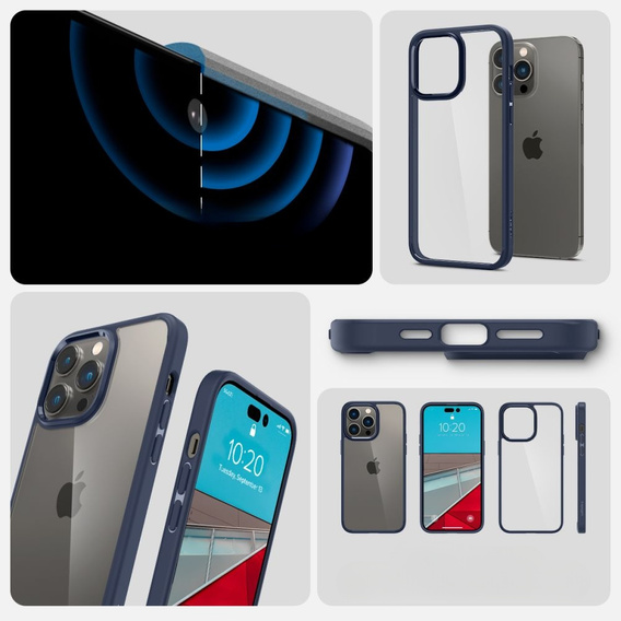 Etui Spigen do iPhone 14 Pro, Ultra Hybrid, Navy Blue, granatowe