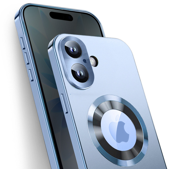 Etui do iPhone 17, ze szkłem prywatyzującym, do MagSafe – niebieskie
