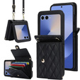Etui skórzane Card Slots do Samsung Galaxy Z Flip7, czarne