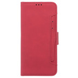 Etui z klapką do Oppo A79 5G, Card Slot, czerwone