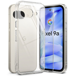 Etui Ringke Fusion do Google Pixel 9A, Clear + Szkło Hartowane 9H