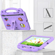 Etui do Samsung Galaxy Tab S10 Lite / S10 FE / S9 FE, Cute Patterns, z podstawką, fioletowy