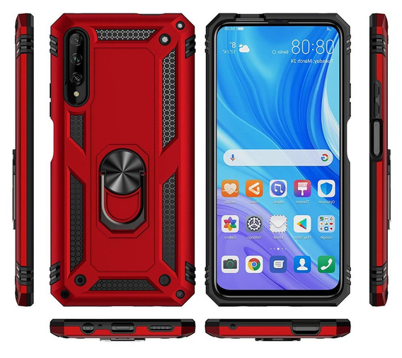 Etui pancerne do Huawei P Smart Pro, Nox Case Ring, czerwone