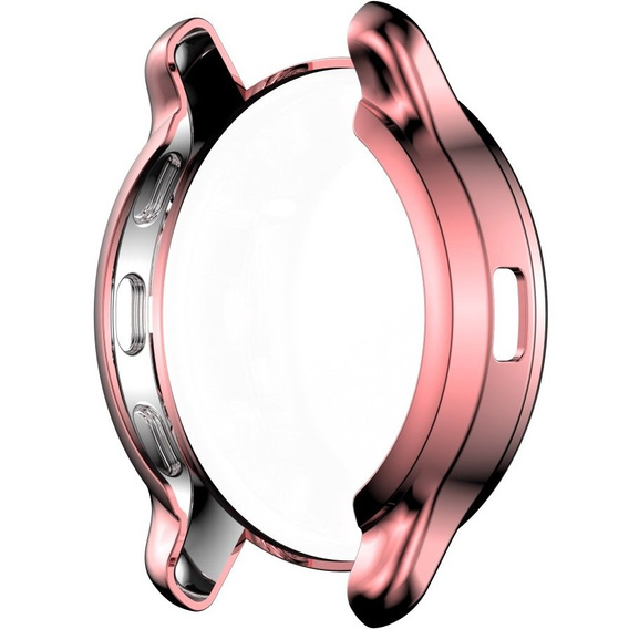 2w1 Etui z Osłoną Silikonową na ekran do Garmin Venu 2 Plus, Różowe
