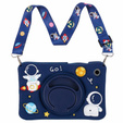 Etui silikonowe dla dzieci do Samsung Galaxy Tab A11/A9, z paskiem, Pancerne, Astronauta, Granatowe