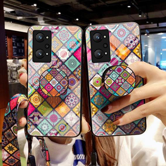Etui Glass POP TPU do Realme GT 2 5G / GT Neo 2 / GT Neo 3T - Checkered Pattern