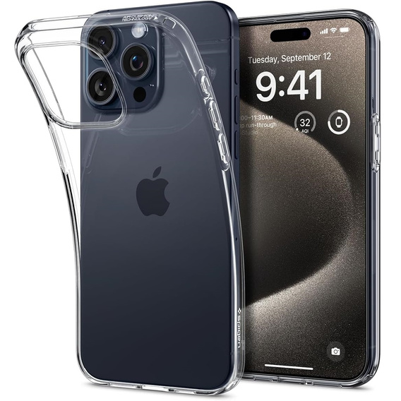 Etui Spigen do iPhone 15 Pro Max, Liquid Crystal, Przezroczyste